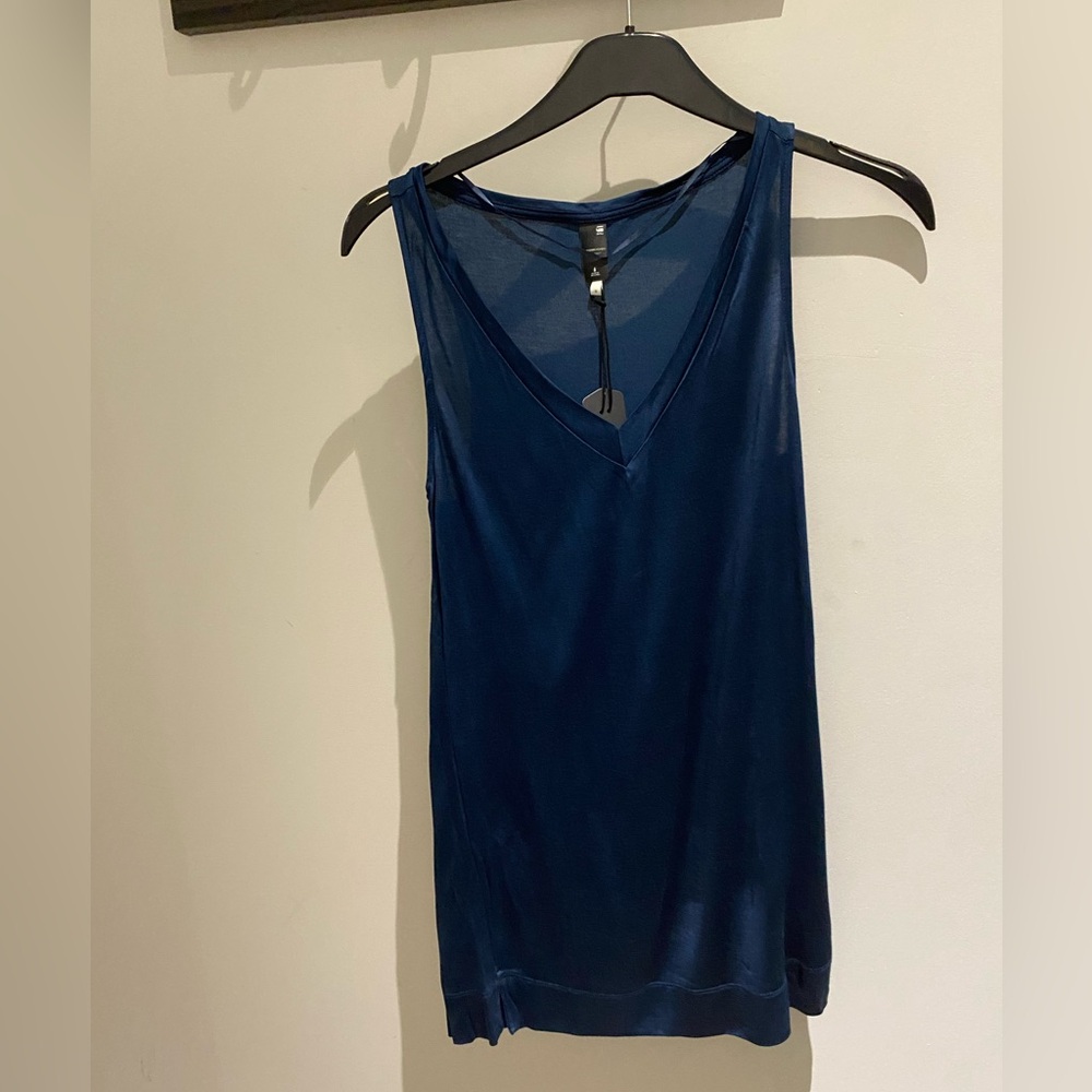 Elegant Navy Blue Women's Top